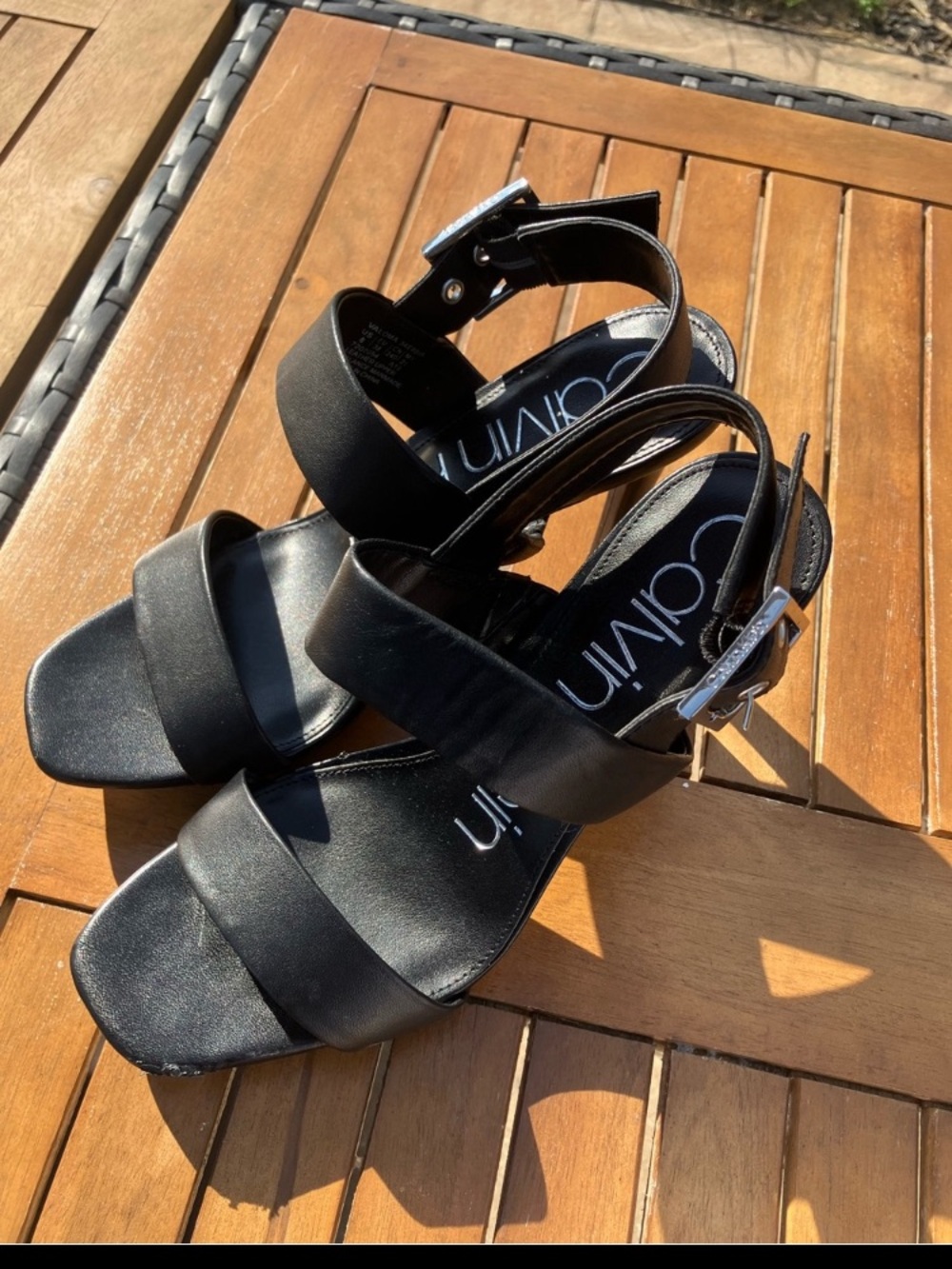 Calvin Klein Valoma Nappa Black Women's Heels (8M)